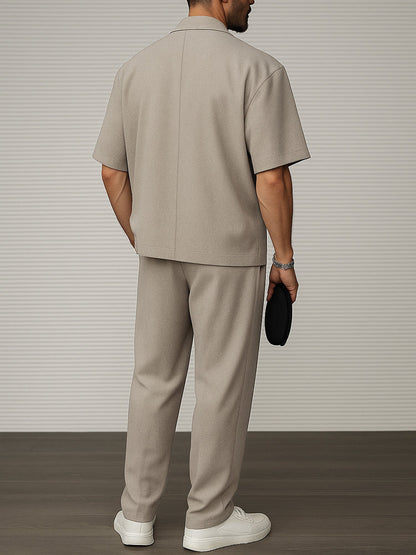 Ensemble de Pantalon Blazer Mince Décontracté Moderne