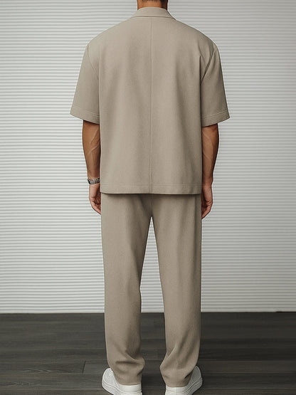 Ensemble de Pantalon Blazer Mince Décontracté Moderne