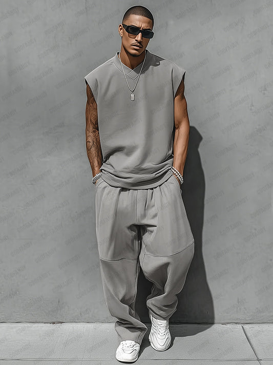 Ensemble débardeur style décontracté et pantalon ballon
