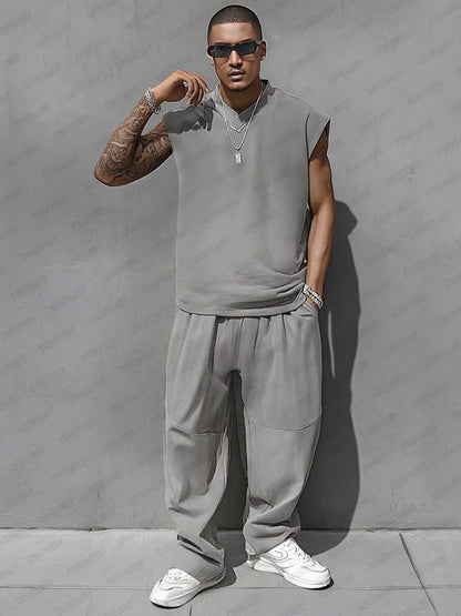 Ensemble débardeur style décontracté et pantalon ballon