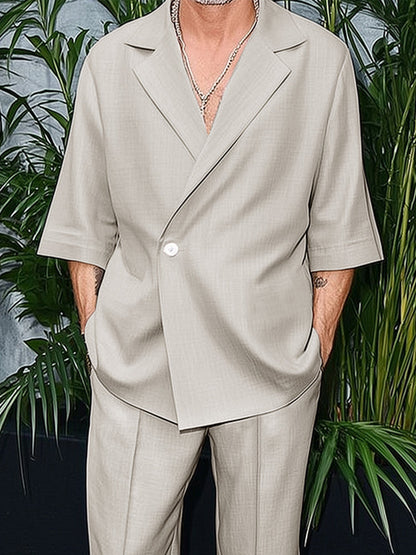 Ensemble de Costume Fin Élégant et Polyvalent en 2 Pièces
