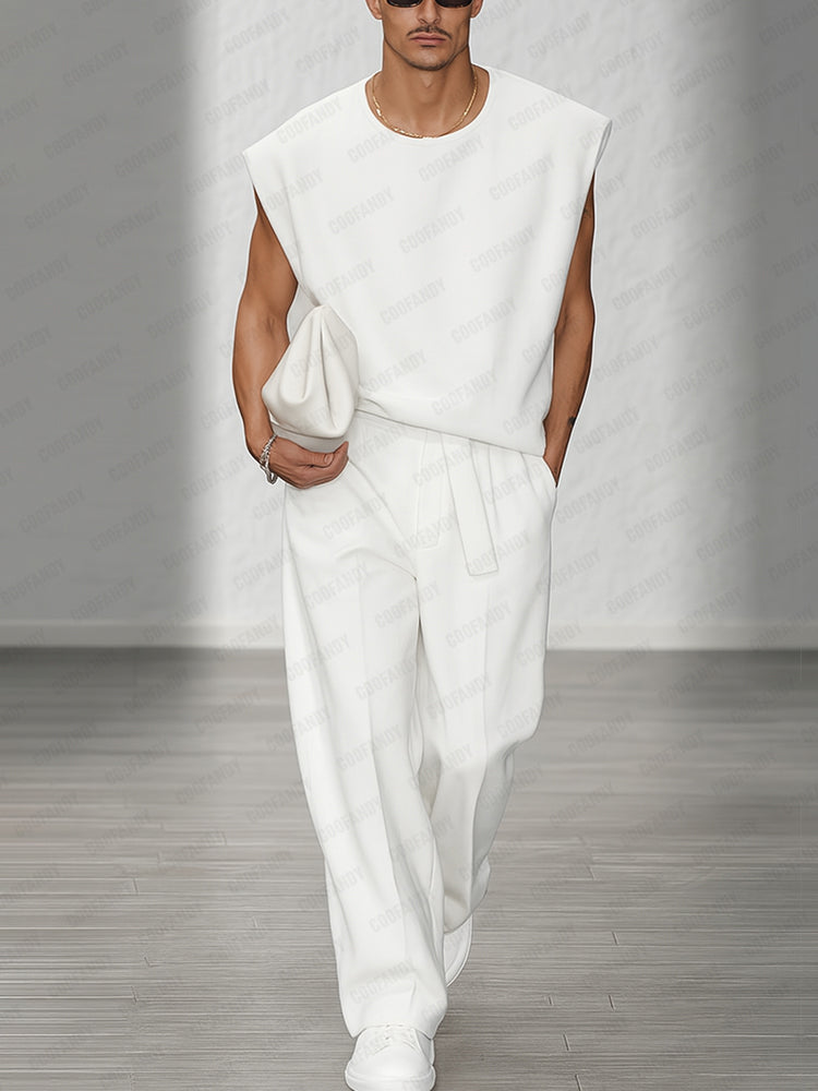 Ensemble de débardeur avec épaulettes décontracté urbain