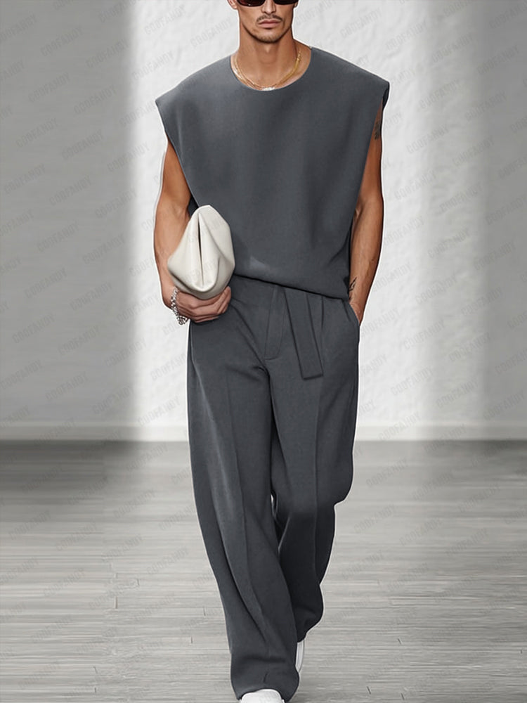 Ensemble de débardeur avec épaulettes décontracté urbain