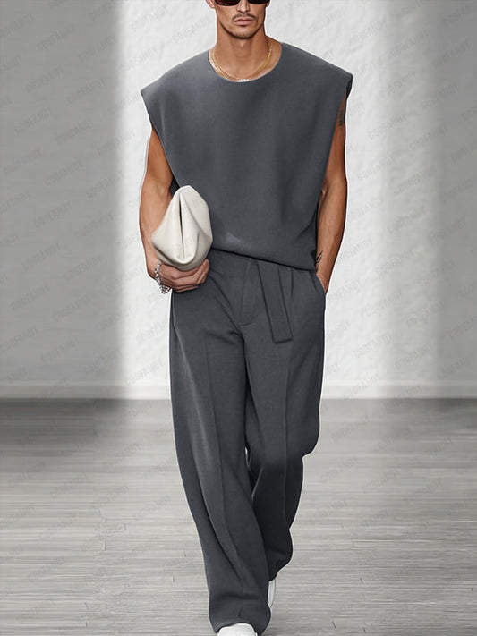 Ensemble de débardeur avec épaulettes décontracté urbain