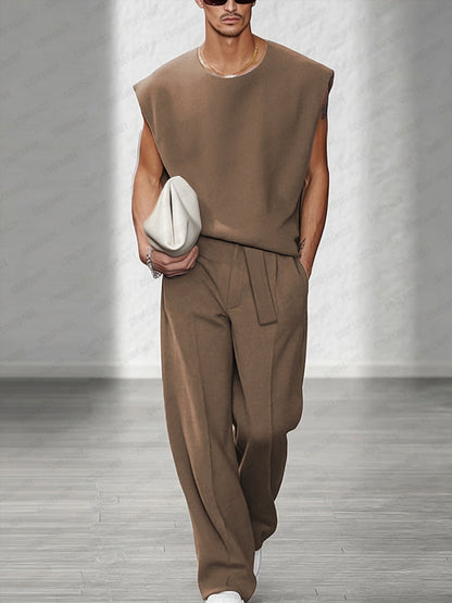 Ensemble de débardeur avec épaulettes décontracté urbain