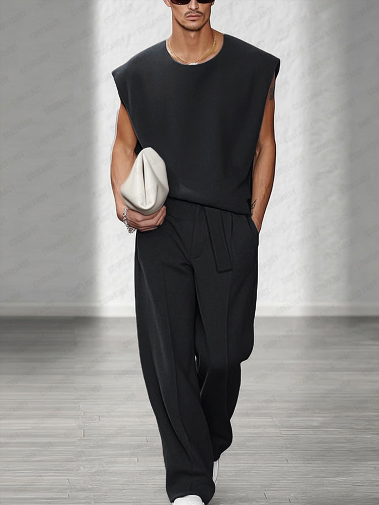 Ensemble de débardeur avec épaulettes décontracté urbain