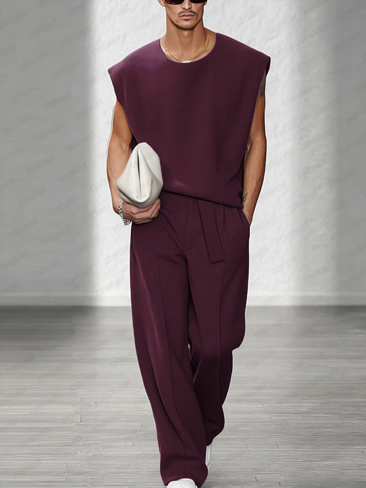 Ensemble de débardeur avec épaulettes décontracté urbain