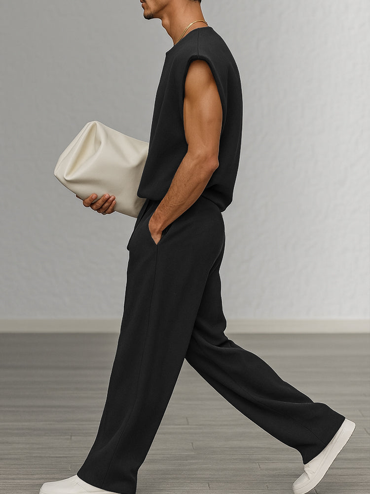 Ensemble de débardeur avec épaulettes décontracté urbain