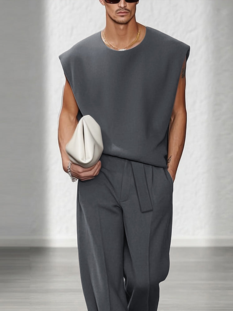 Ensemble de débardeur avec épaulettes décontracté urbain