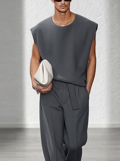 Ensemble de débardeur avec épaulettes décontracté urbain