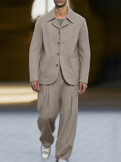 Ensemble de Costume Mince Smart Casual Moderne