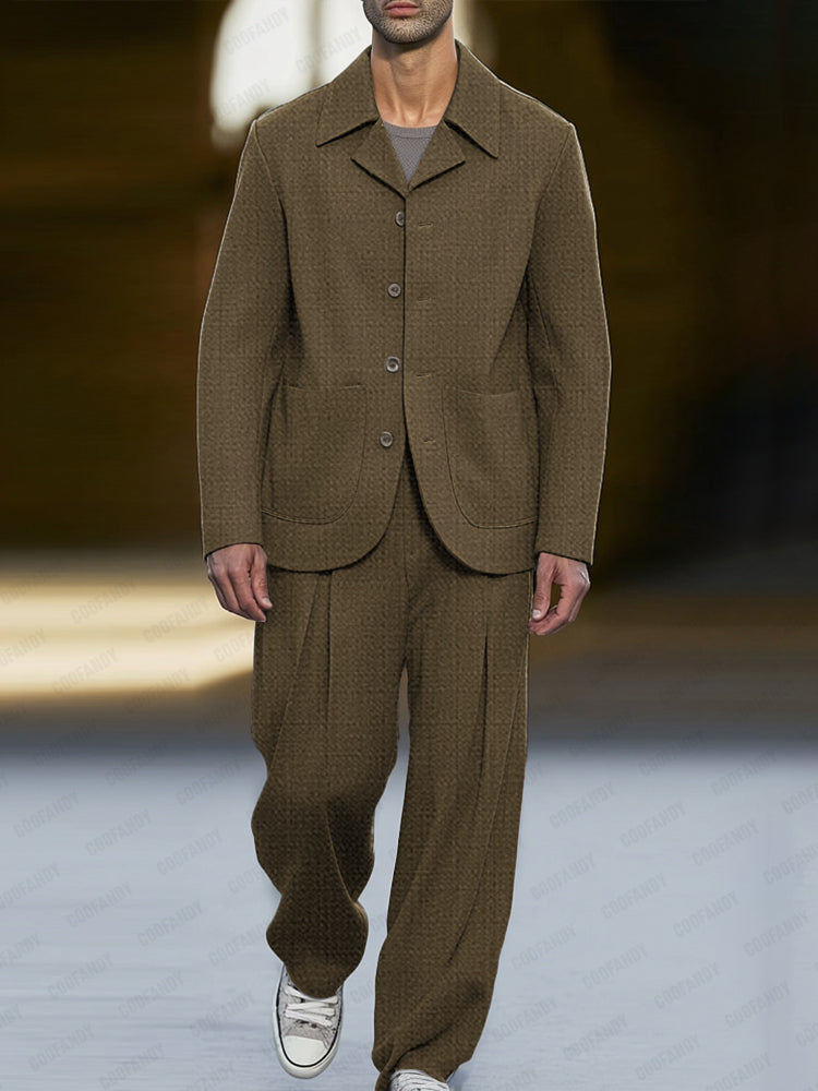 Ensemble de Costume Mince Smart Casual Moderne