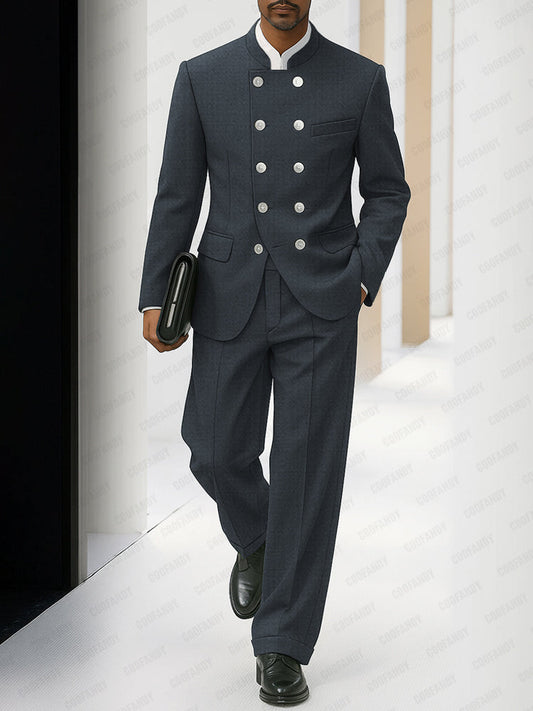 Ensemble de Costume Fin Élégant à Double Boutonnage