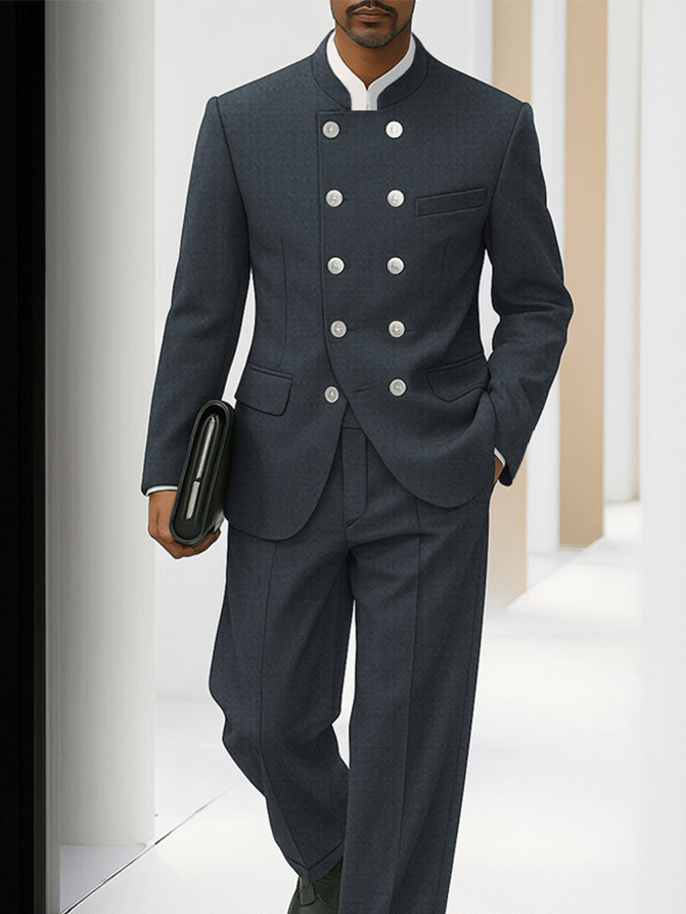 Ensemble de Costume Fin Élégant à Double Boutonnage
