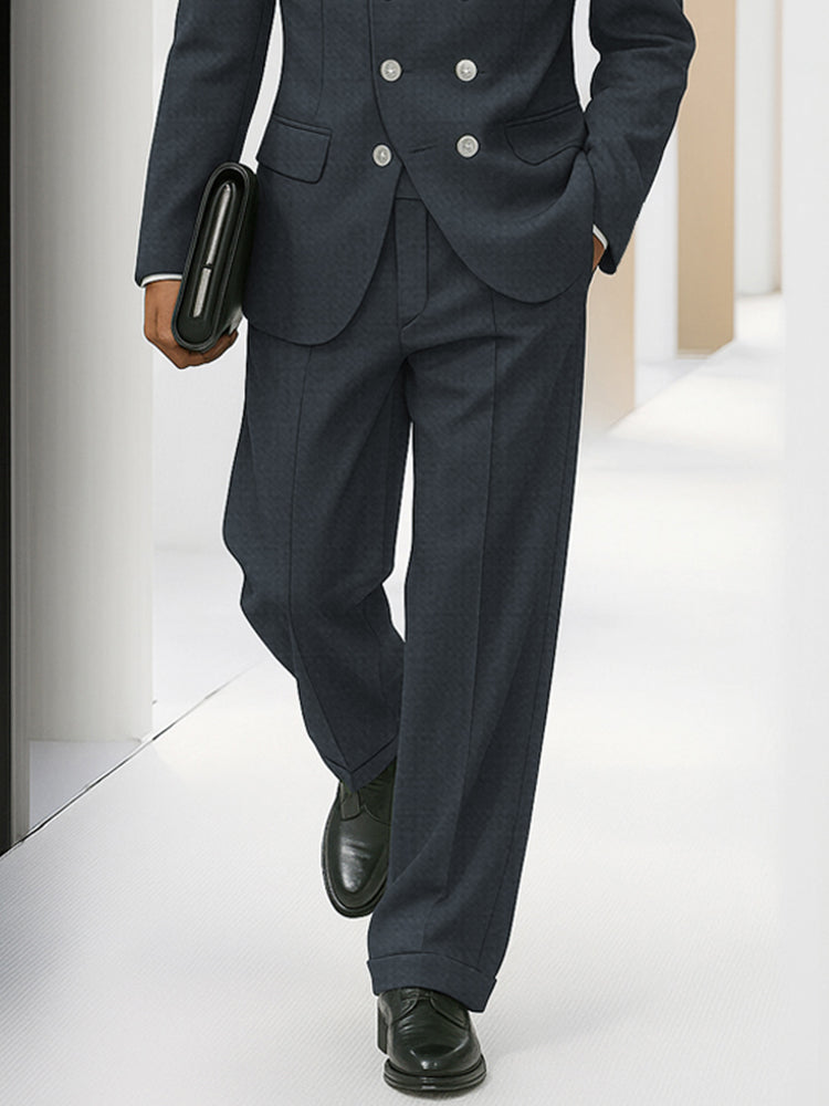 Ensemble de Costume Fin Élégant à Double Boutonnage