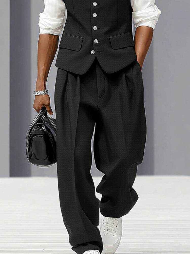 Veste et pantalon mince décontracté urbain