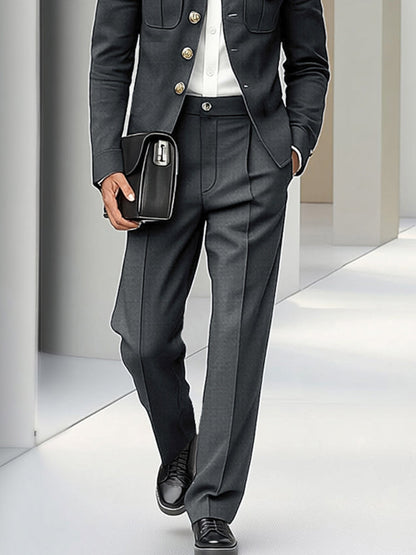 Ensemble de Pantalon et Veste Cargo Mince Moderne