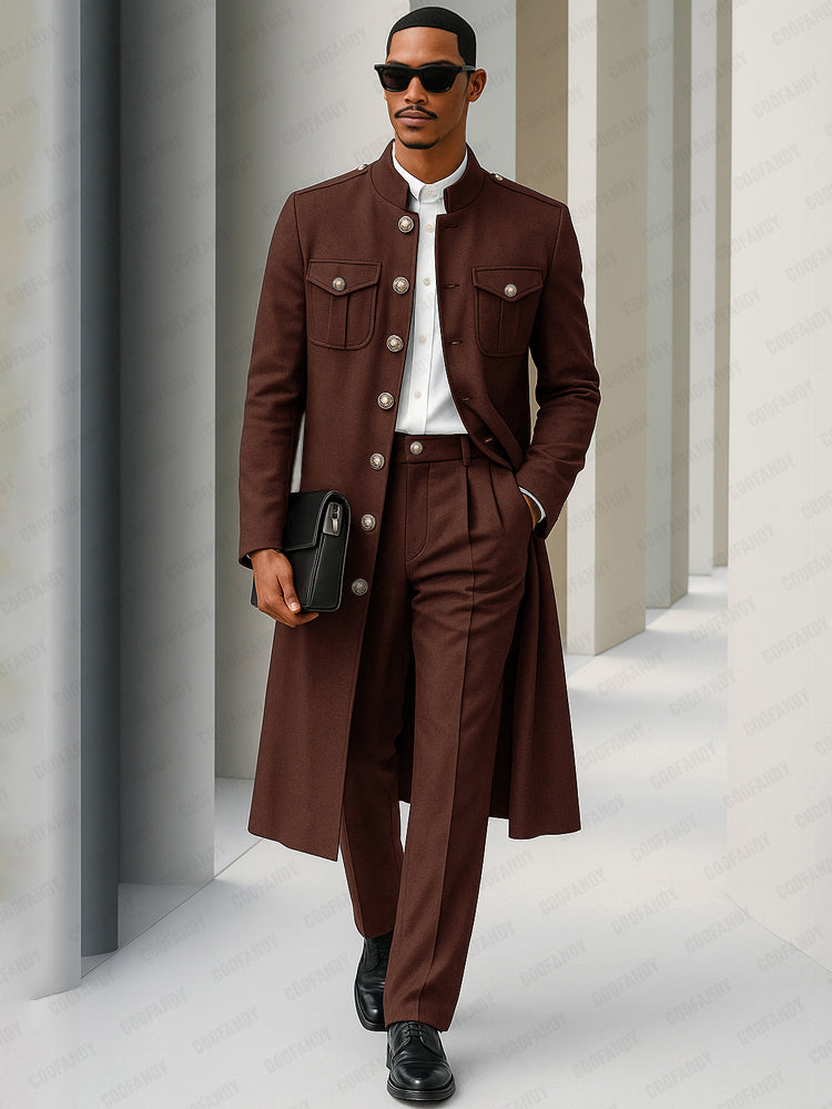 Ensemble de Manteau et Pantalon Élégant Smart Casual