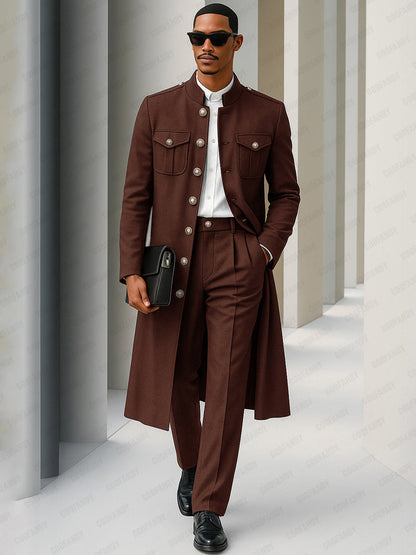 Ensemble de Manteau et Pantalon Élégant Smart Casual
