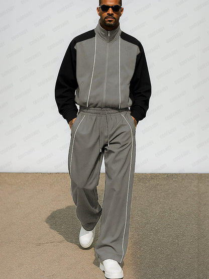 Ensemble de Sport Décontracté à Blocs de Couleurs