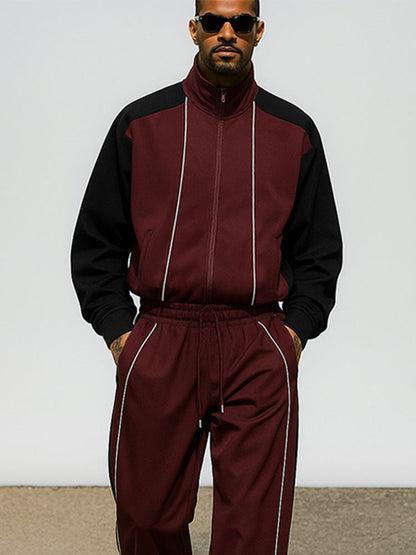 Ensemble de Sport Décontracté à Blocs de Couleurs