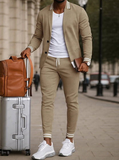 Ensemble de Pantalon Blazer Inspiré du Sport