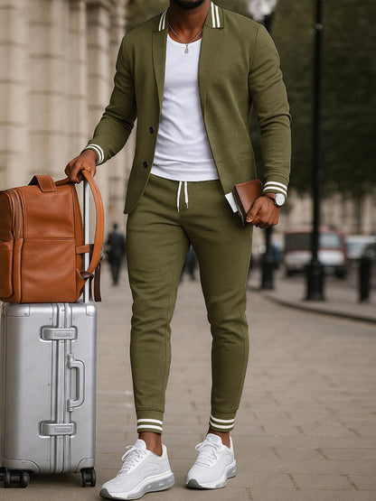 Ensemble de Pantalon Blazer Inspiré du Sport