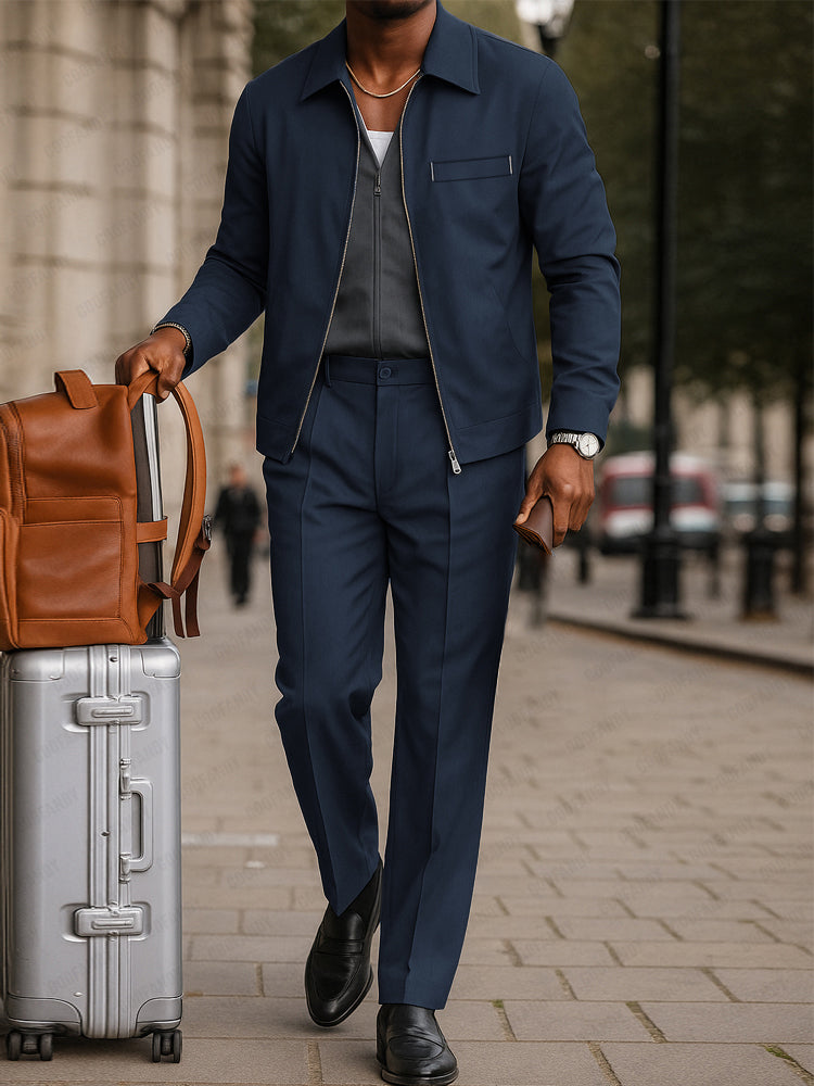 Ensemble de Veste et Pantalon Style Décontracté pour le Trajet