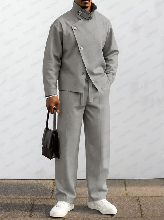 Ensemble Pantalon Veste Avant Asymétrique Urbain
