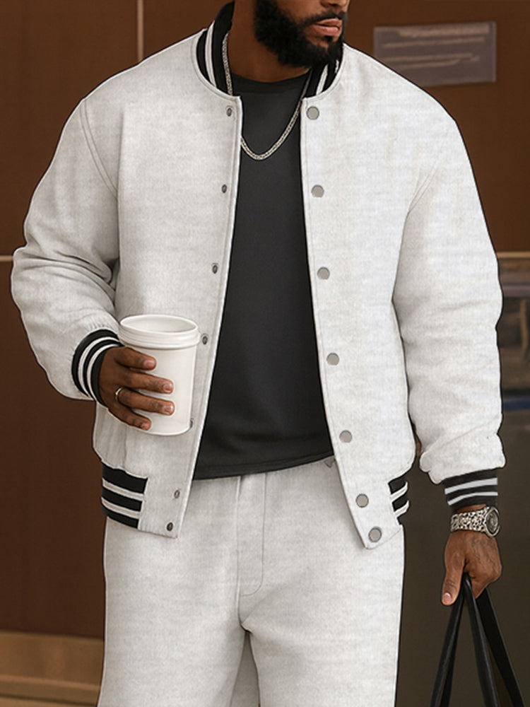 Ensemble de Veste et Pantalon à Rayures Classiques