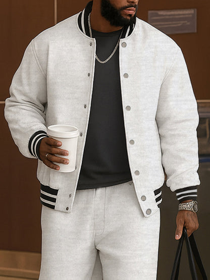 Ensemble de Veste et Pantalon à Rayures Classiques