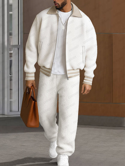 Ensemble assorti en polaire décontracté