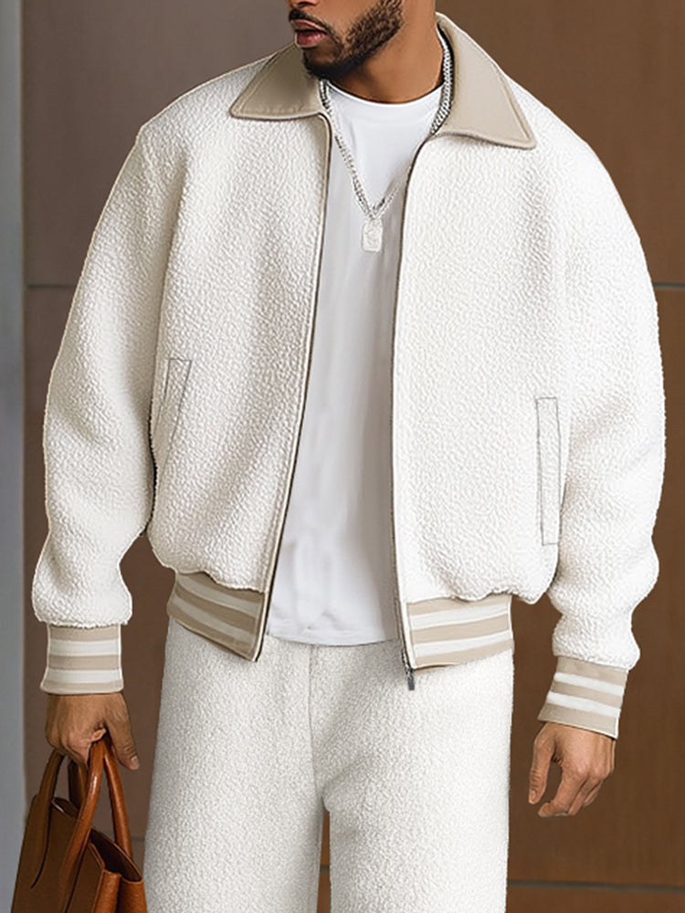 Ensemble assorti en polaire décontracté