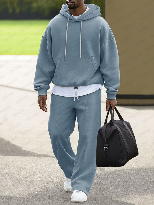 Ensemble de Sweat à Capuche et Pantalon Jogging Coupe Ample