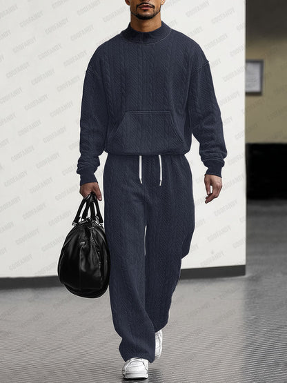 Ensemble 2 pièces Jacquard Loose Fit Athleisure