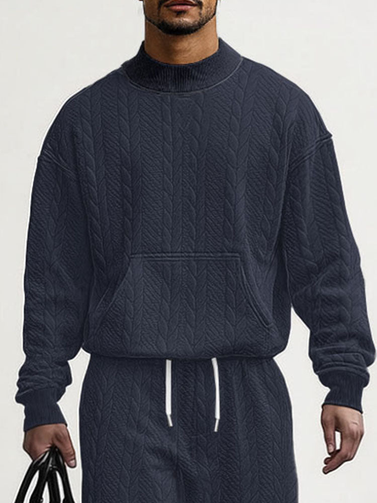 Ensemble 2 pièces Jacquard Loose Fit Athleisure