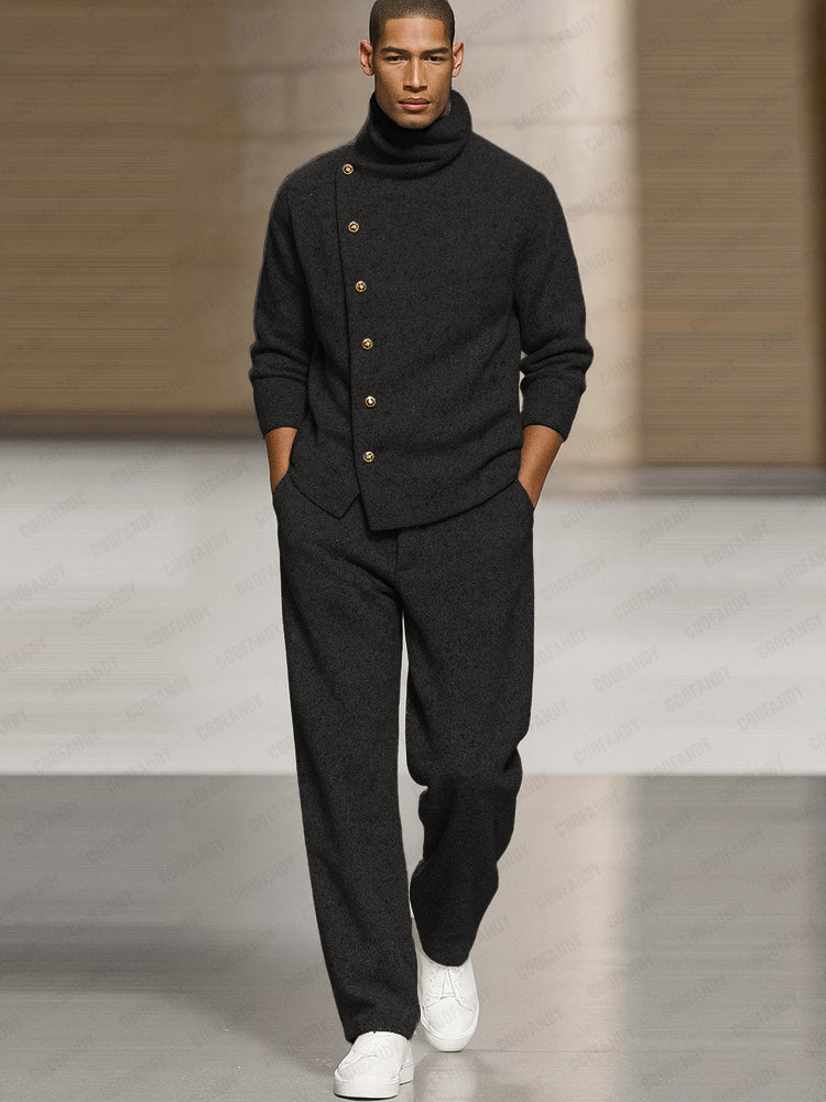 Ensemble de Pull à Col Roulé Décontracté Chic