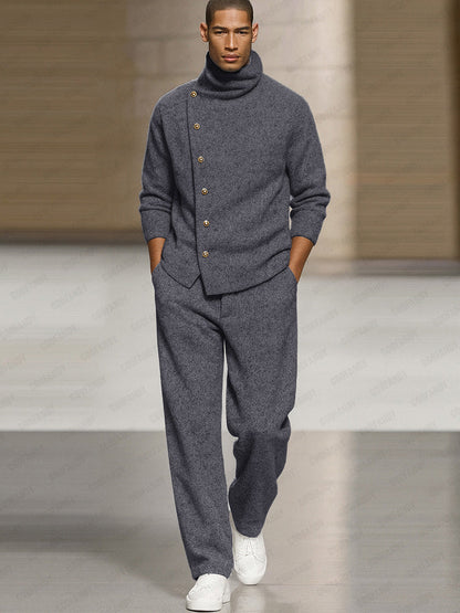 Ensemble de Pull à Col Roulé Décontracté Chic