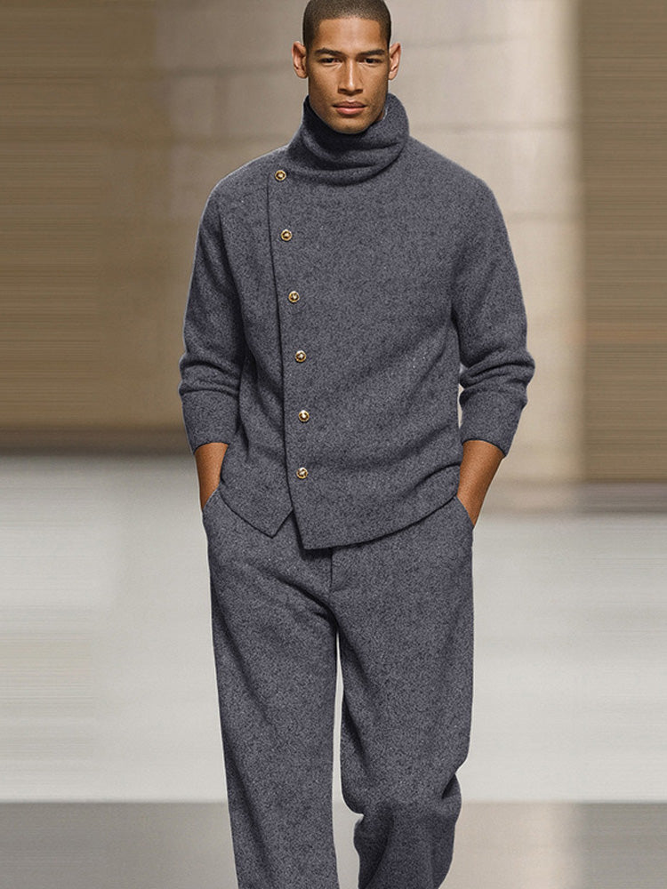 Ensemble de Pull à Col Roulé Décontracté Chic