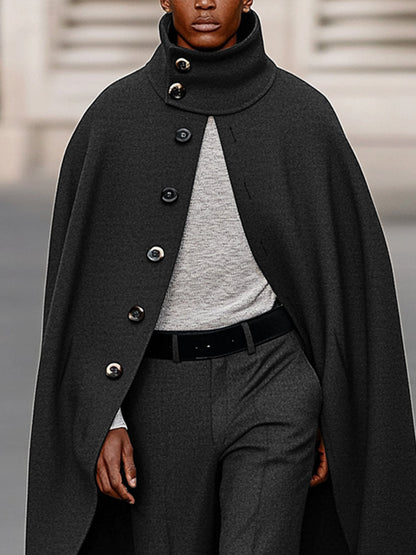 Ensemble moderne de cape à col haut et pantalon