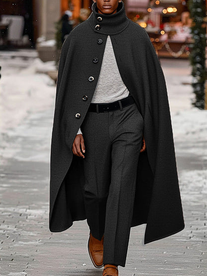 Ensemble moderne de cape à col haut et pantalon