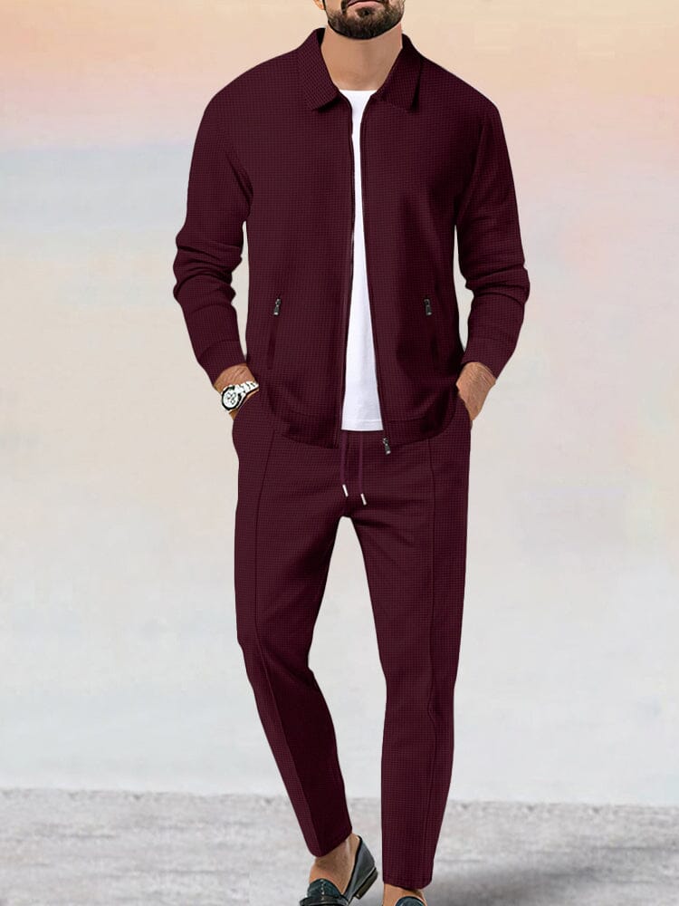 Ensemble de Veste Waffle Douce Athleisure