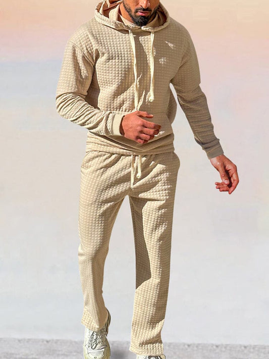 Ensemble de Hoodie Waffle Athleisure Stylé