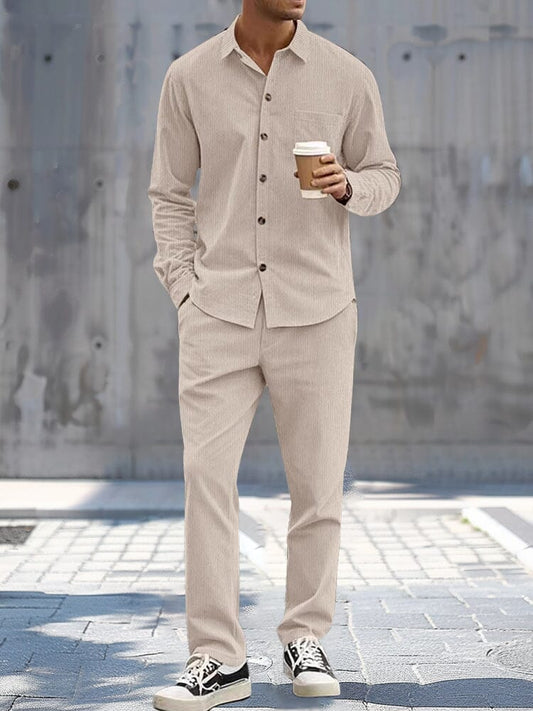 Ensembles assortis en velours côtelé 2 pièces