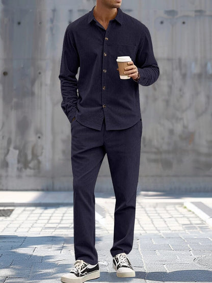 Ensembles assortis en velours côtelé 2 pièces