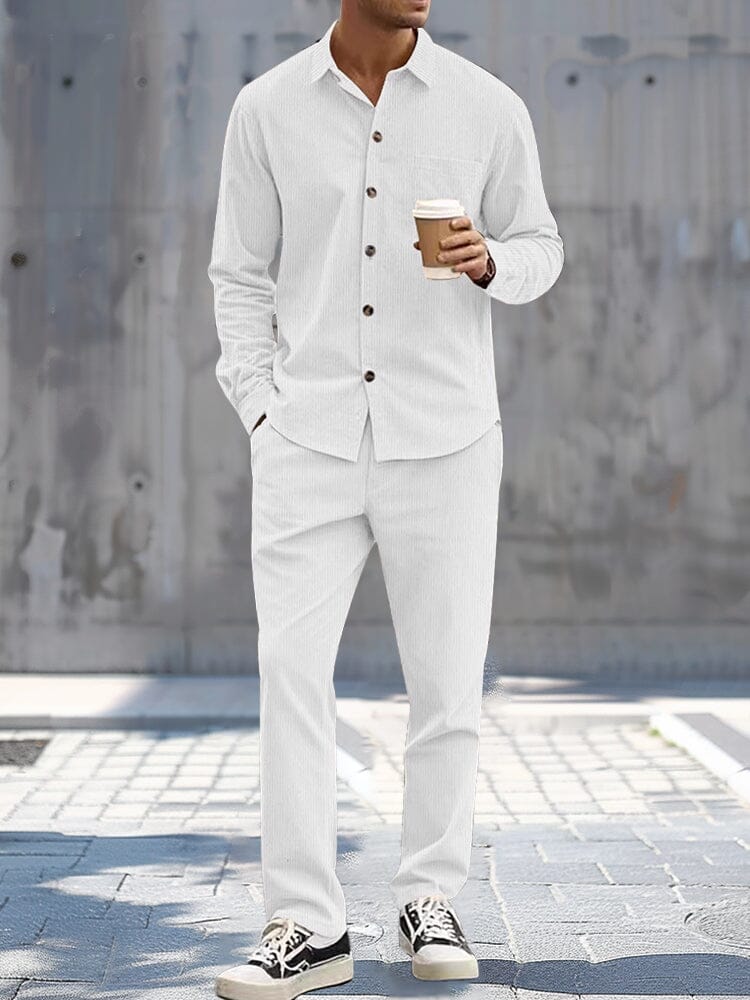 Ensembles assortis en velours côtelé 2 pièces