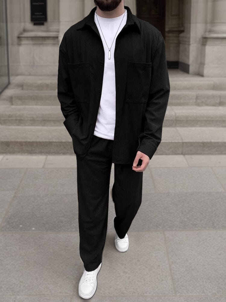 Ensembles assortis modernes en velours côtelé 2 pièces