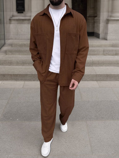 Ensembles assortis modernes en velours côtelé 2 pièces