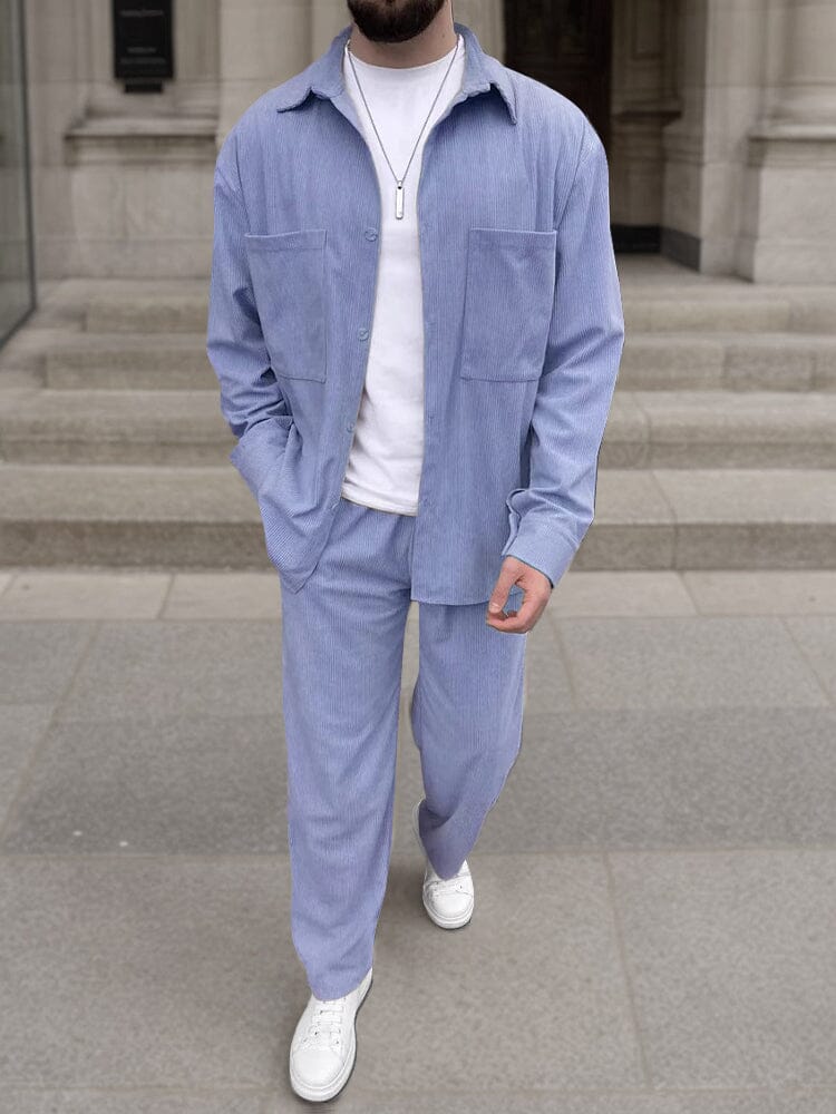 Ensembles assortis modernes en velours côtelé 2 pièces