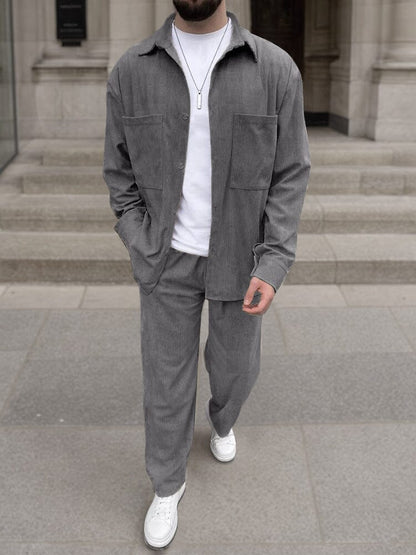 Ensembles assortis modernes en velours côtelé 2 pièces